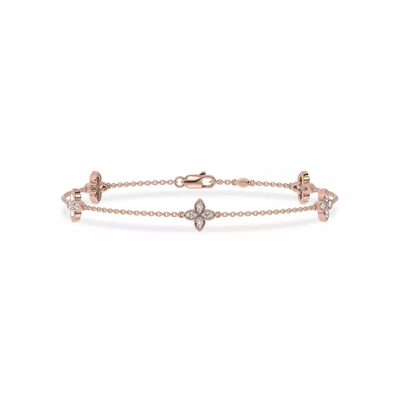 14K Rose Gold Maravina Rosette Lab Bracelet by Christian Siriano