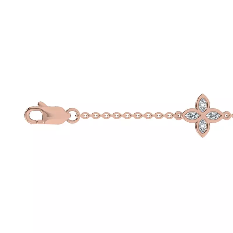14K Rose Gold Maravina Rosette Lab Bracelet by Christian Siriano