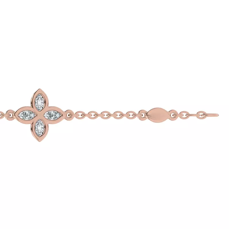 14K Rose Gold Maravina Rosette Lab Bracelet by Christian Siriano