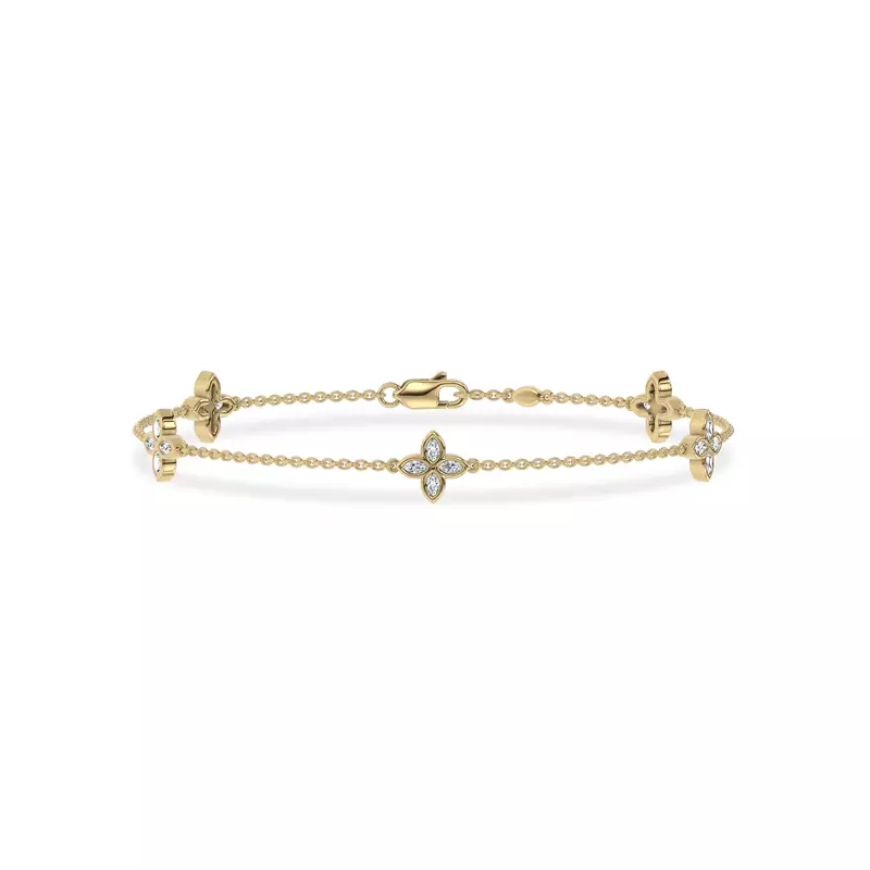 14K Yellow Gold Maravina Rosette Lab Bracelet by Christian Siriano