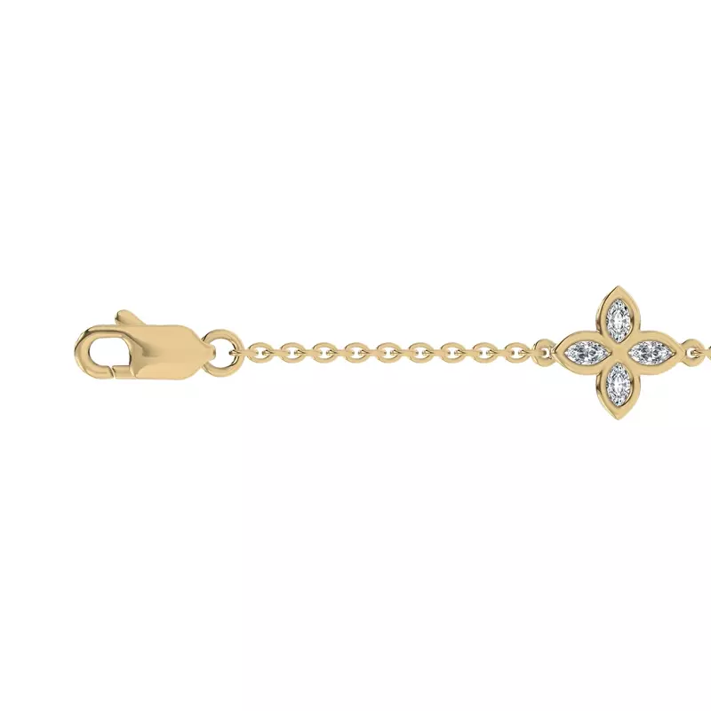 14K Yellow Gold Maravina Rosette Lab Bracelet by Christian Siriano