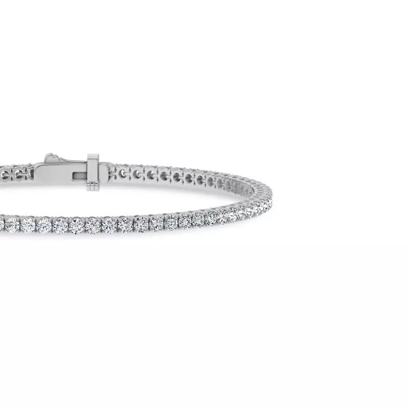 14K White Gold Four-Prong Lab Diamond Tennis Bracelet (3 ct. tw.)