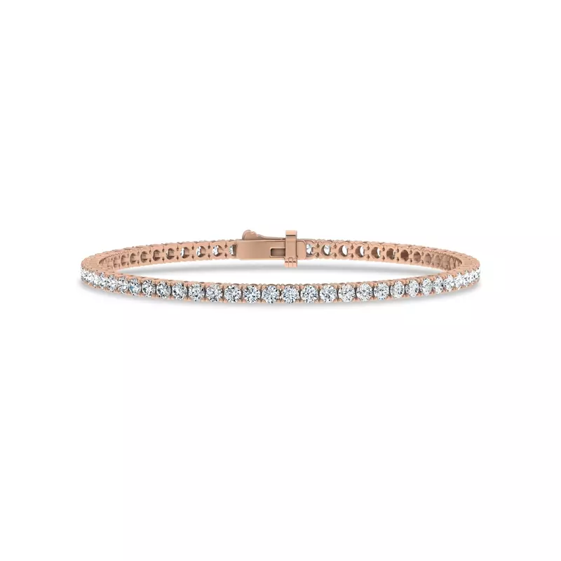 14K Rose Gold Four-Prong Lab Diamond Tennis Bracelet (4 ct. tw.)