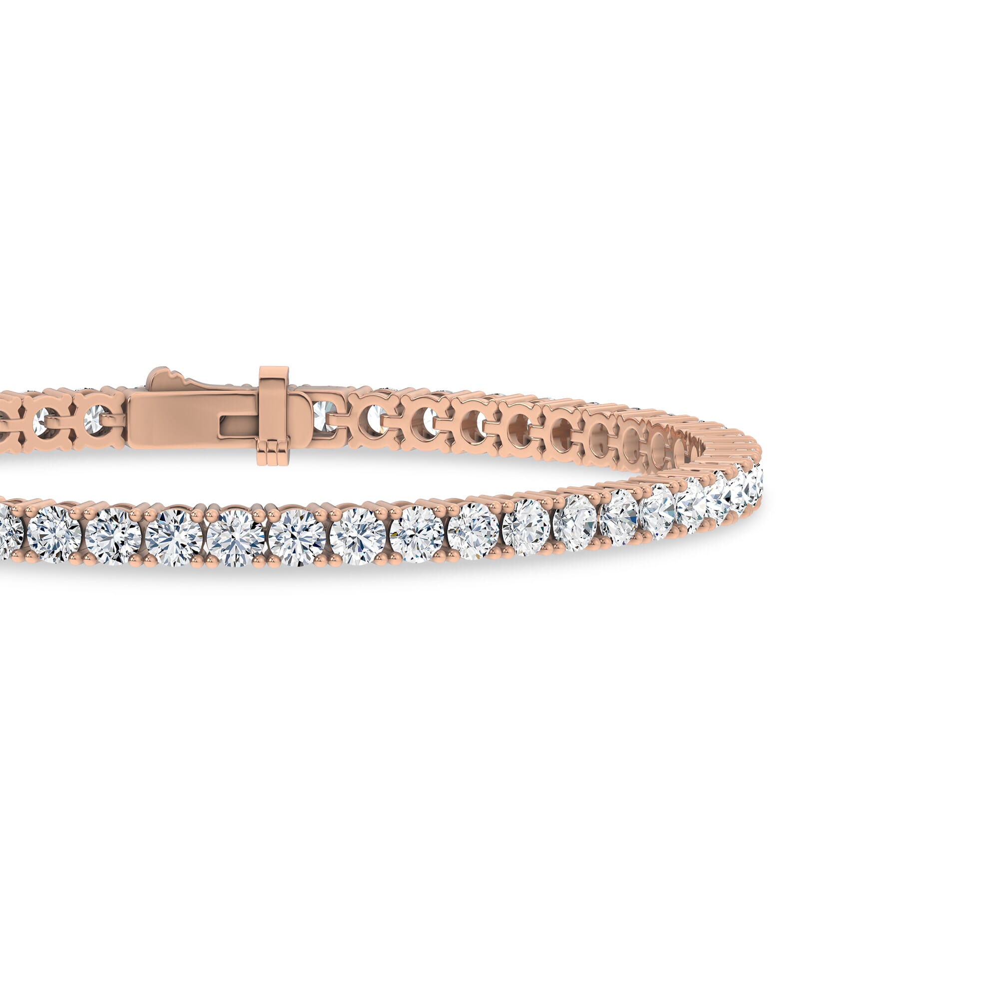 14K Rose Gold Four-Prong Diamond Tennis Bracelet (6 ct. tw.)