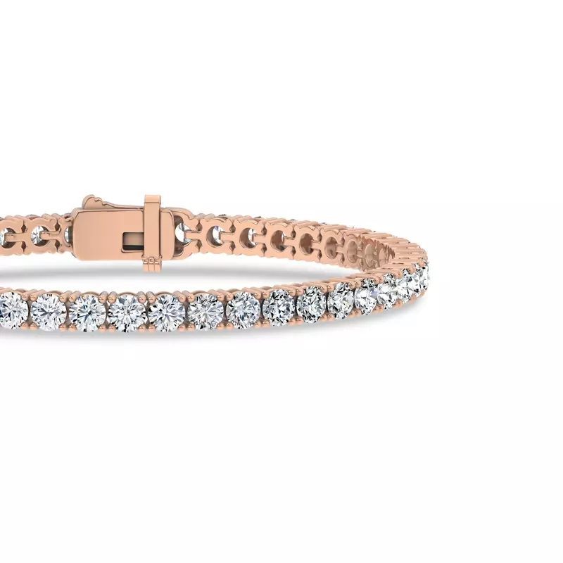 14K Rose Gold Four-Prong Diamond Tennis Bracelet (8 ct. tw.) - 7.5 In.