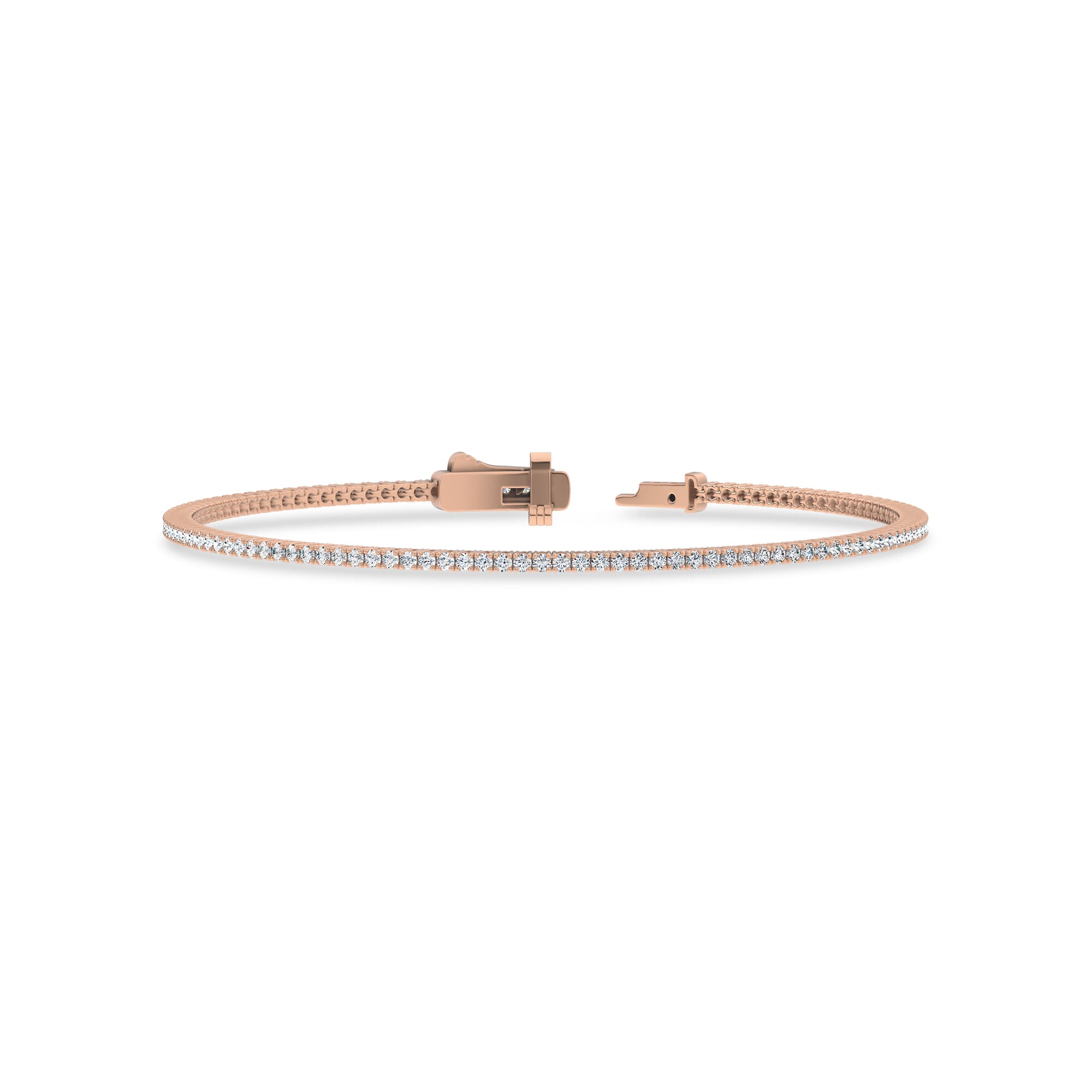 14K Rose Gold Four-Prong Lab Diamond Tennis Bracelet (1 ct. tw.)