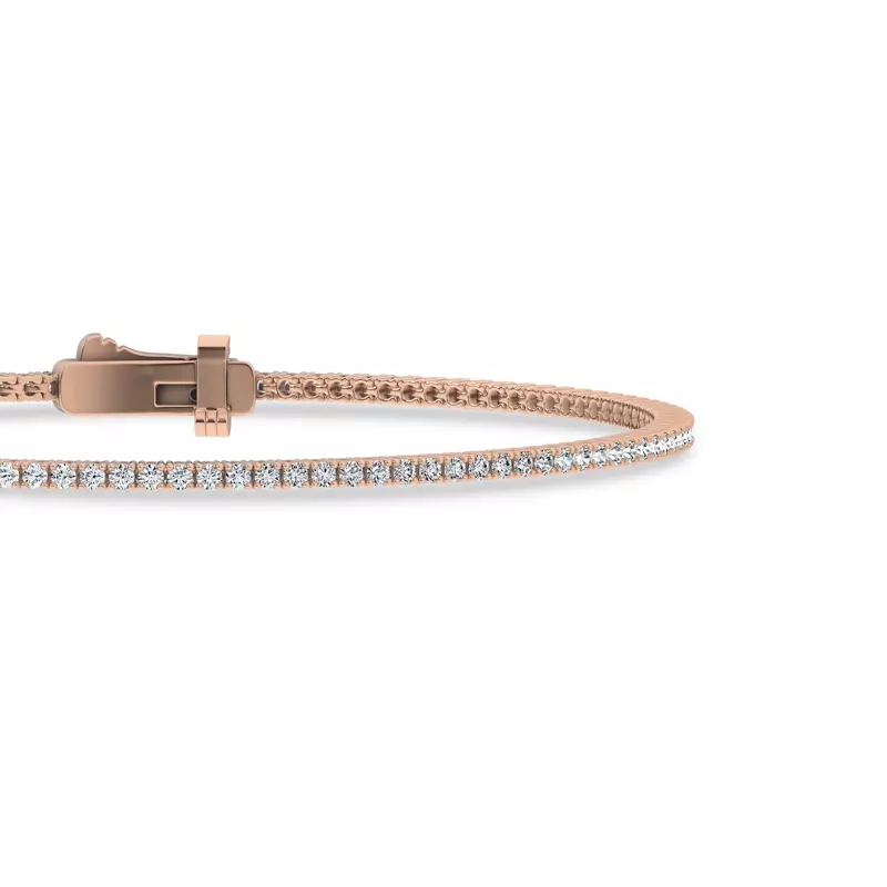 14K Rose Gold Four-Prong Diamond Tennis Bracelet (1ct. tw.)