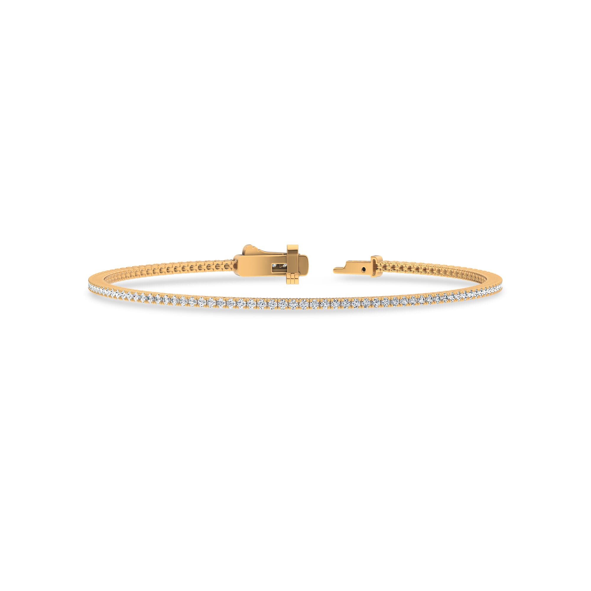 14K Yellow Gold Four-Prong Diamond Tennis Bracelet (1ct. tw.) - 6.5 In.