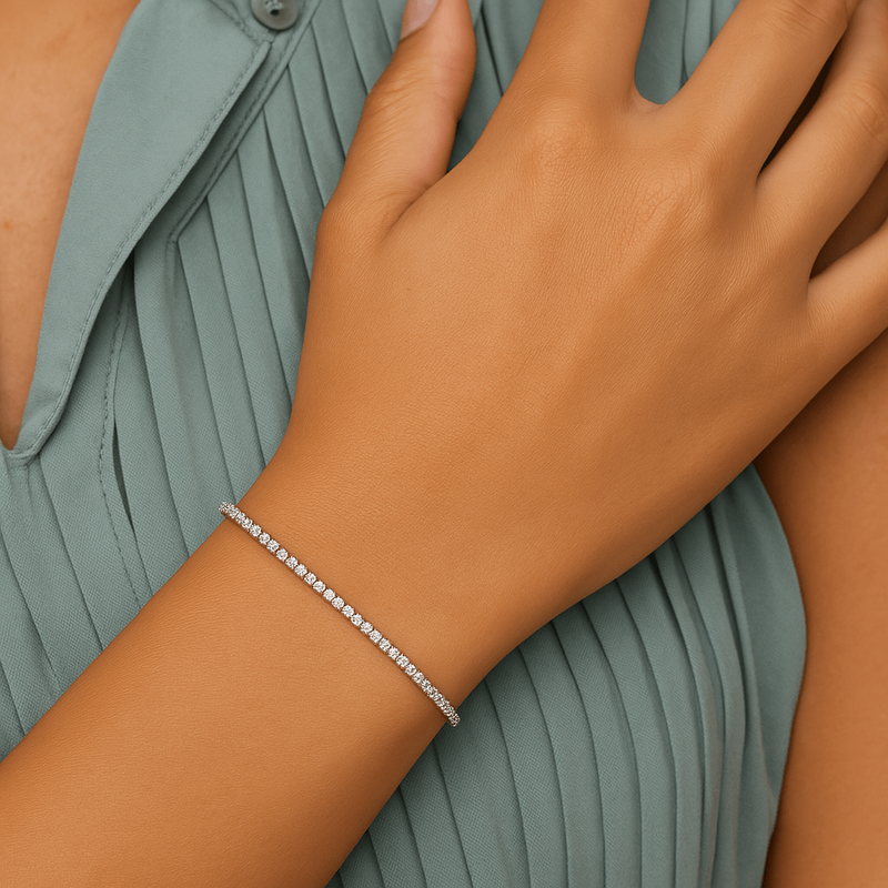 14K Yellow Gold Four-Prong Diamond Tennis Bracelet (1ct. tw.) - 6.5 In.