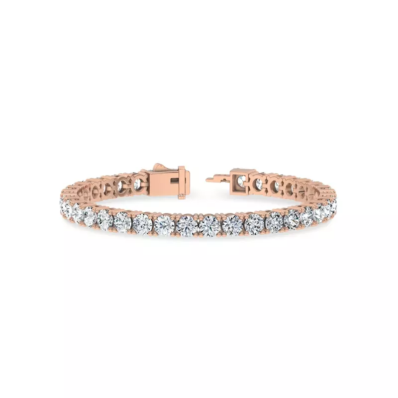 14K Rose Gold Four-Prong Lab Diamond Tennis Bracelet (15 ct. tw.)