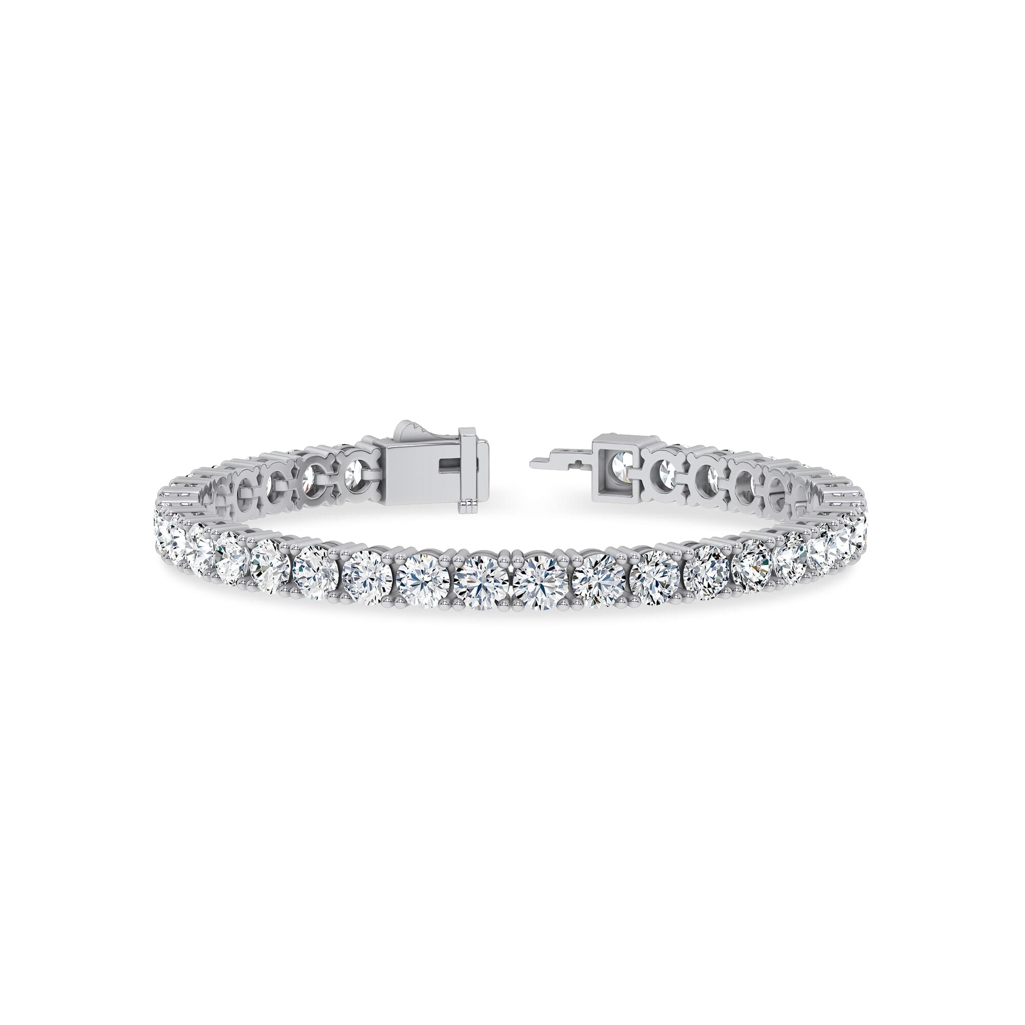 Platinum Four-Prong Lab Diamond Tennis Bracelet (15 ct. tw.) - 7.5 In.