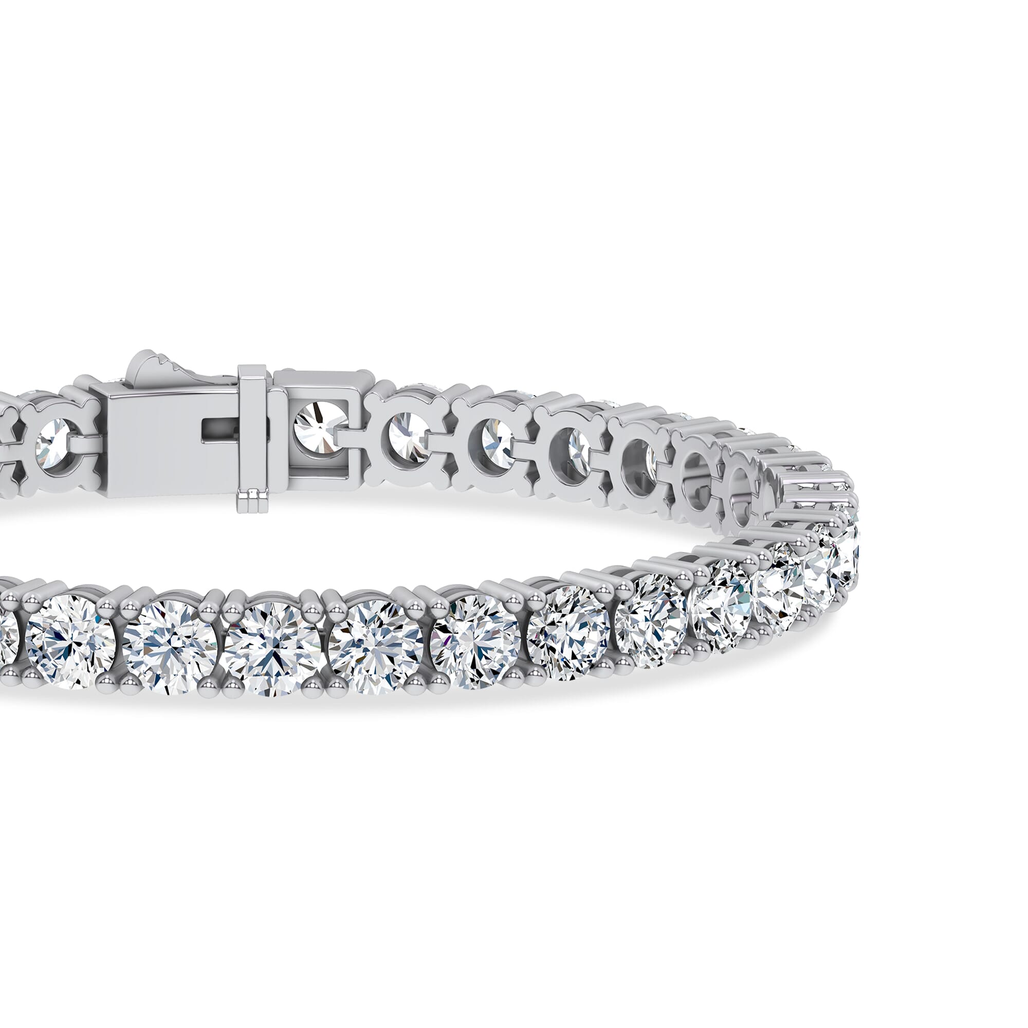 Platinum Four-Prong Lab Diamond Tennis Bracelet (15 ct. tw.) - 7.5 In.