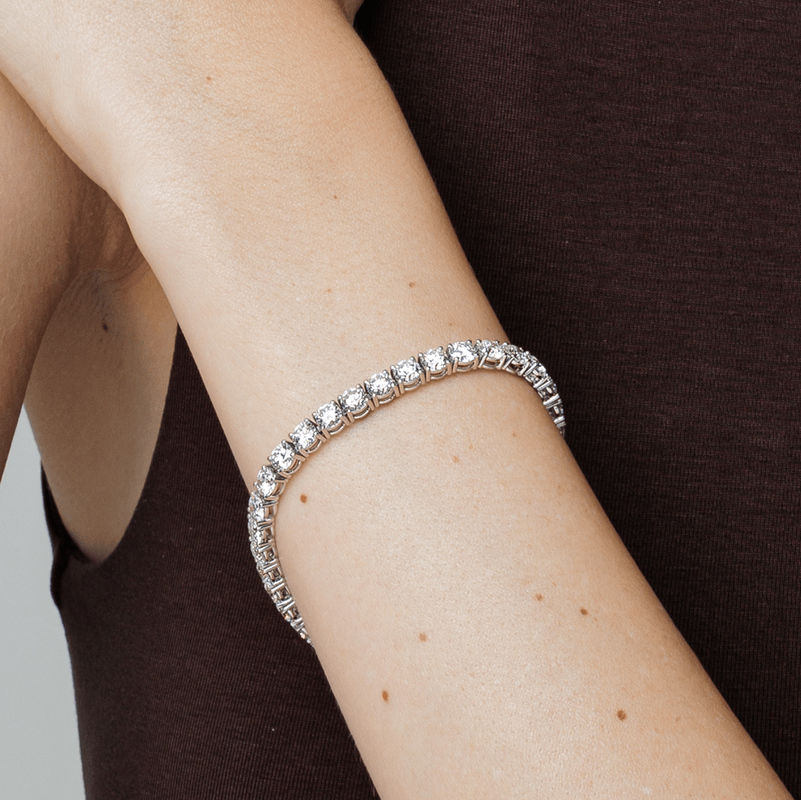 Platinum Four-Prong Lab Diamond Tennis Bracelet (15 ct. tw.) - 7.5 In.