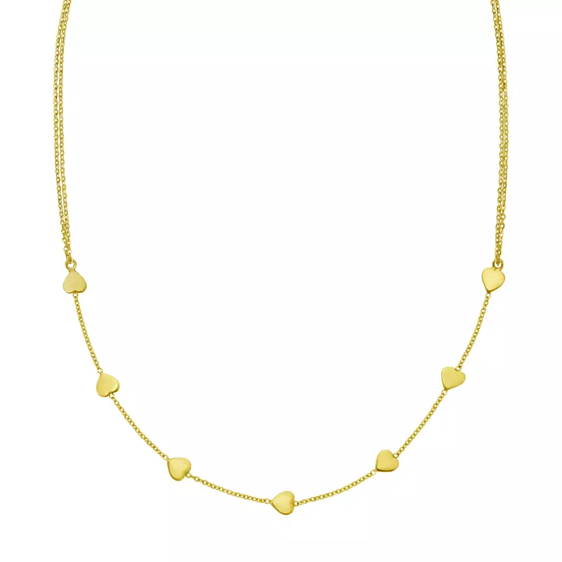 Mini Heart Station Necklace
