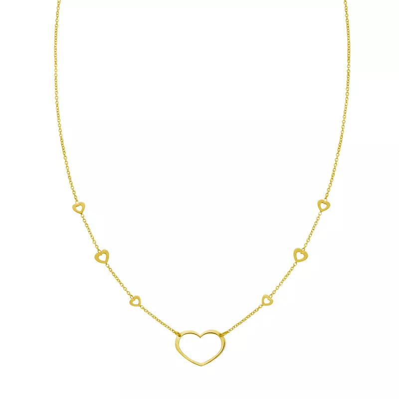 Open Heart Station Necklace