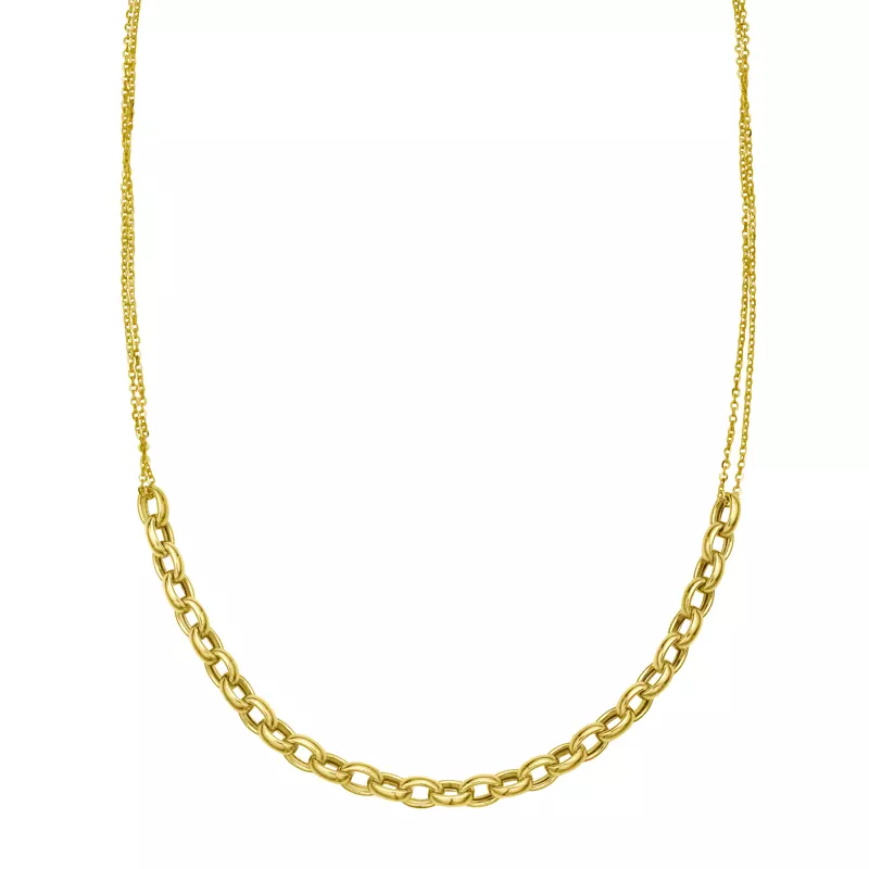Rolo Link Chain Adjustable Necklace