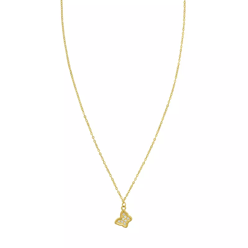 Mini Butterfly Diamond Necklace