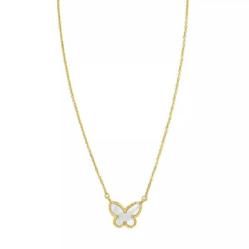 Butterfly Mother Of Pearl Necklace