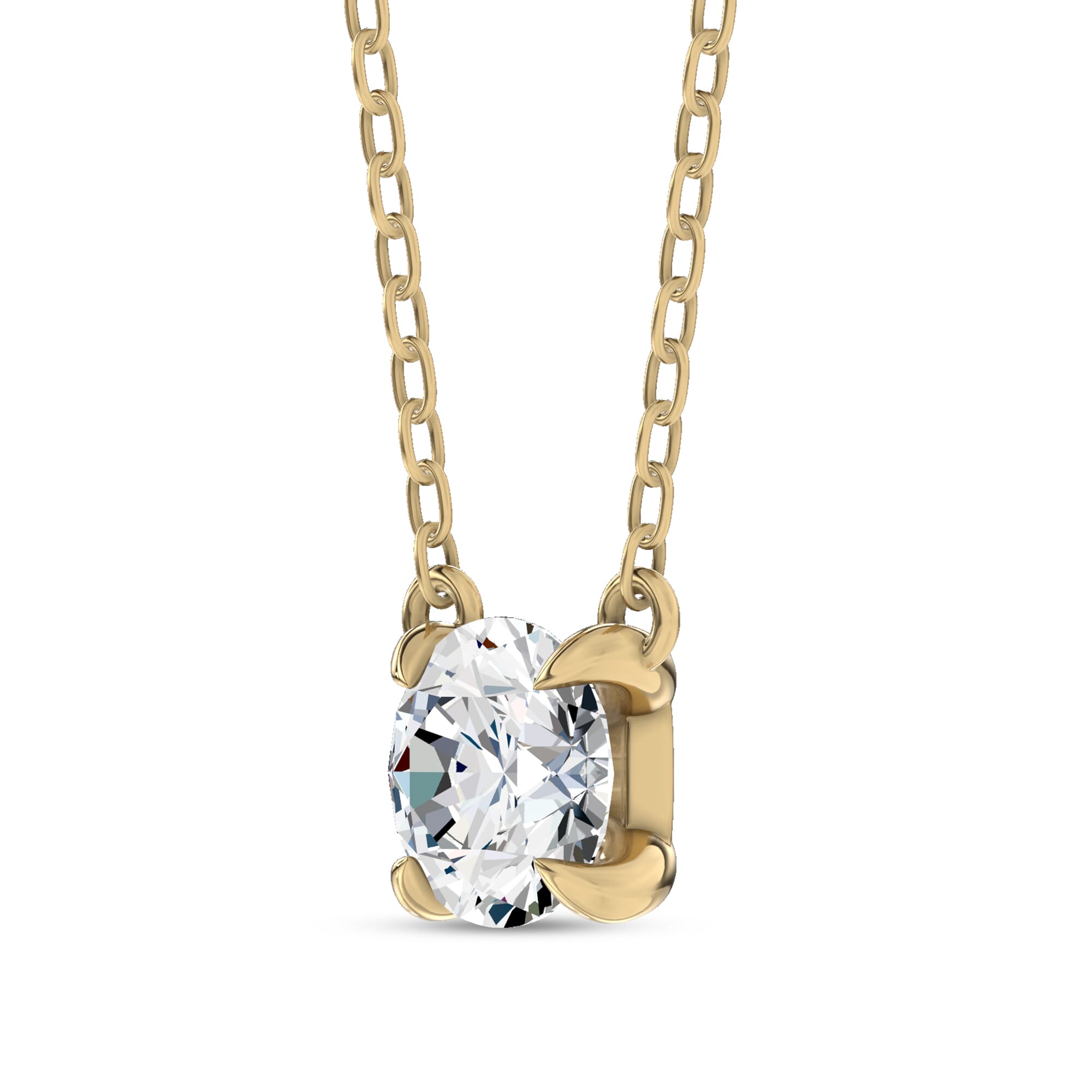 14K Yellow Gold C-Prong Pavé Lab Diamond Pendant (½ ct. tw.) by Christian Siriano