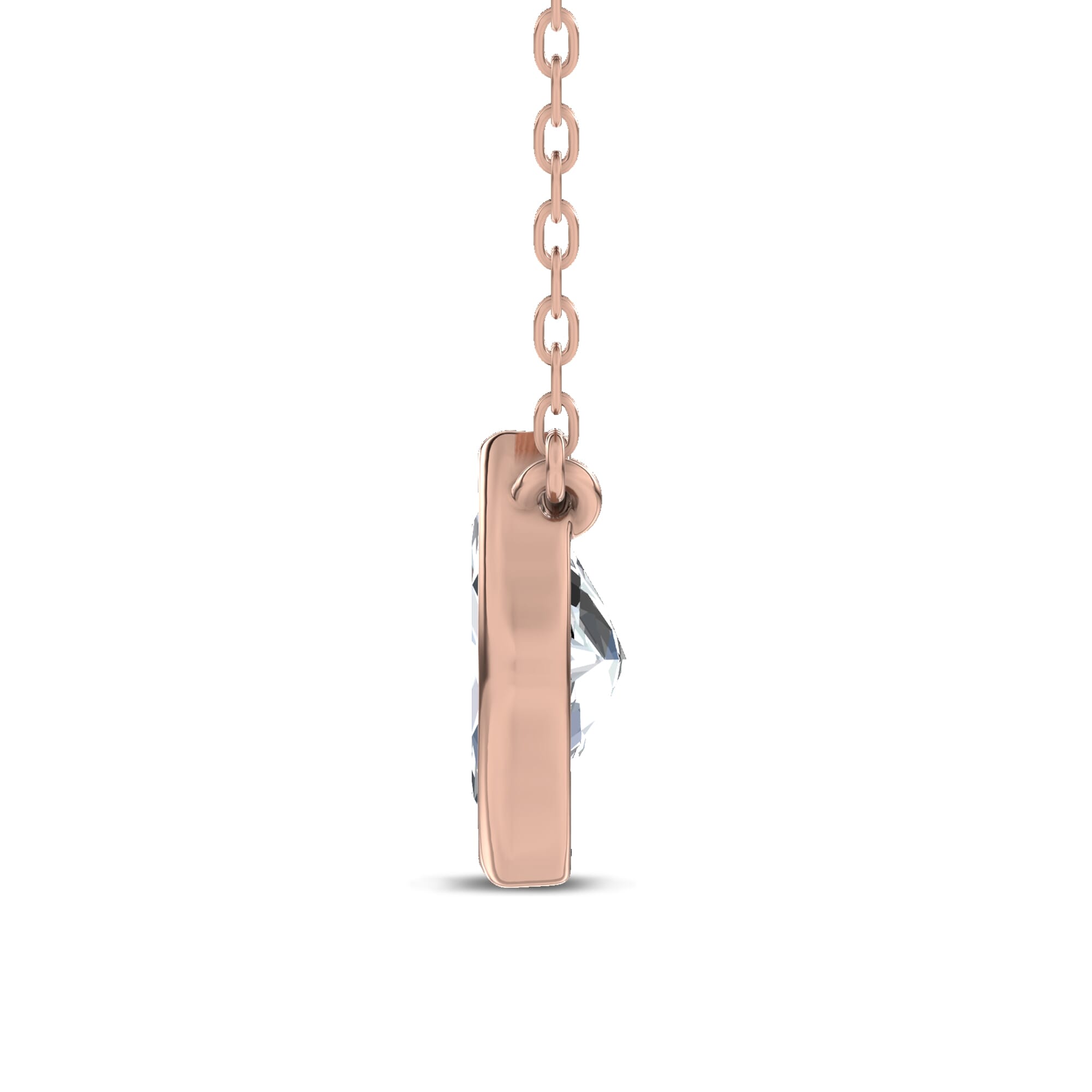 14K Rose Gold Maravina Bezel Lab Pendant