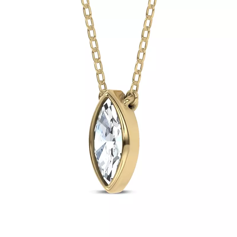 14K Yellow Gold Maravina Bezel Lab Pendant