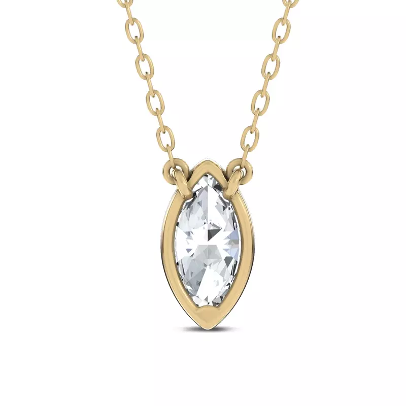 14K Yellow Gold Maravina Bezel Lab Pendant