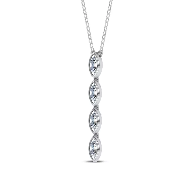 14K White Gold Maravina Vine Lab Drop Pendant by Christian Siriano