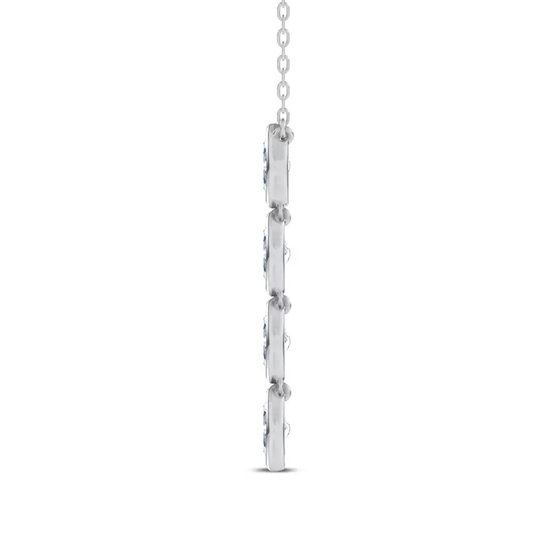 14K White Gold Maravina Vine Lab Drop Pendant by Christian Siriano