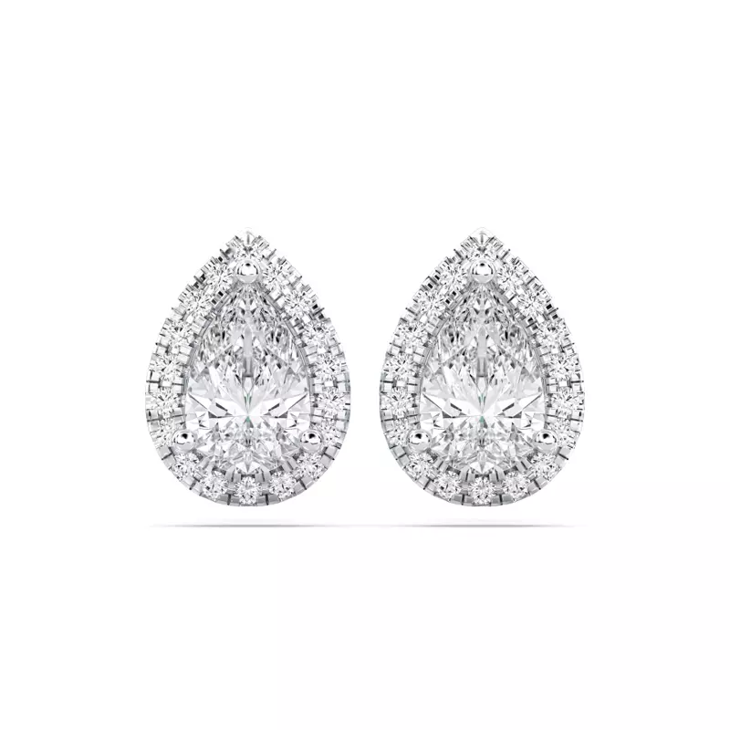 Bellara Pear-Shaped Lab Diamond Halo Earrings (1.30 ct. tw.)