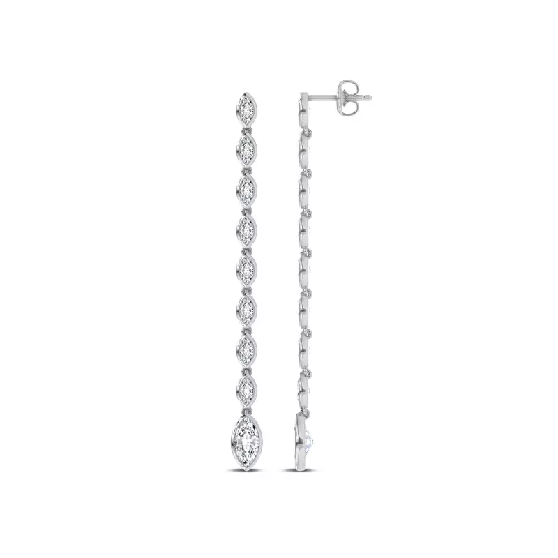 14K White Gold Maravina Vine Lab Statement Drops by Christian Siriano