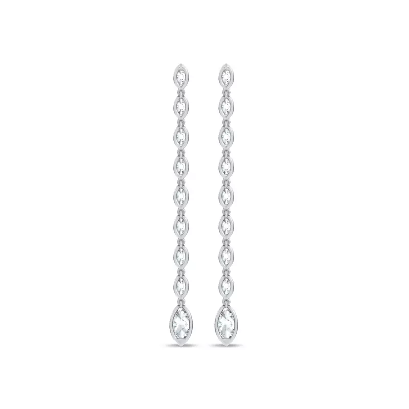 14K White Gold Maravina Vine Lab Statement Drops by Christian Siriano