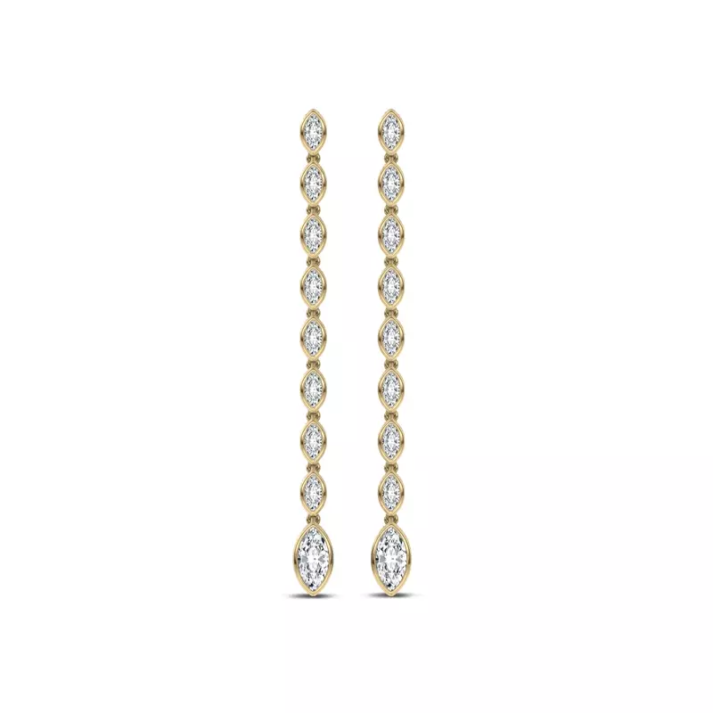 14K Yellow Gold Maravina Vine Lab Statement Drops by Christian Siriano