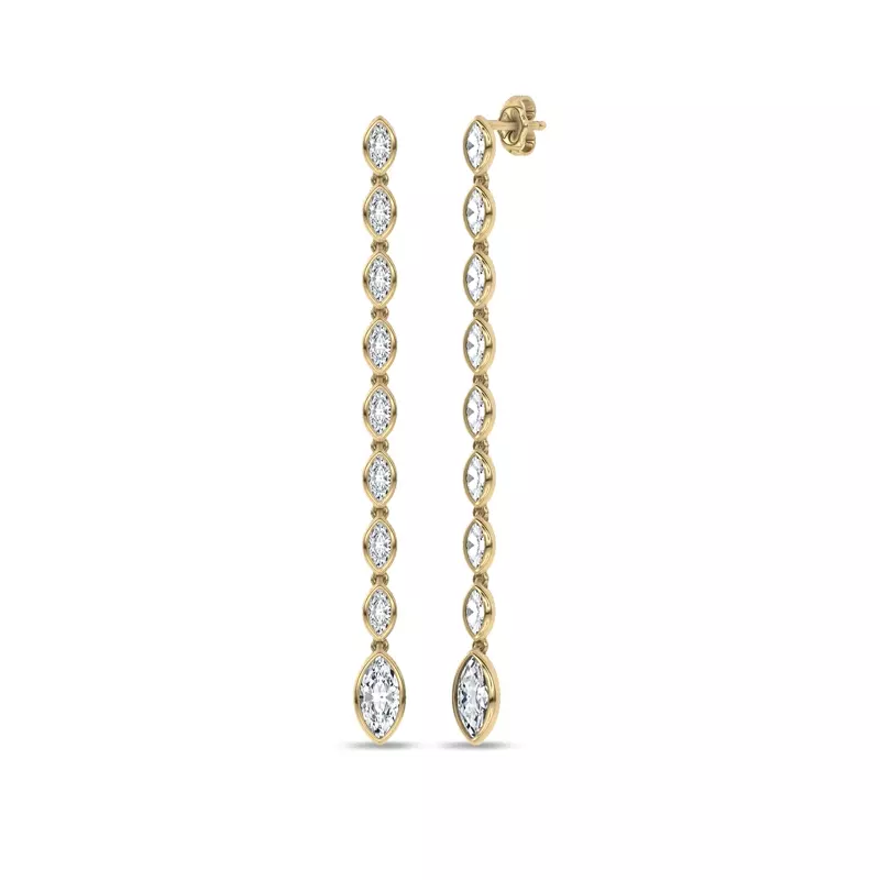 14K Yellow Gold Maravina Vine Lab Statement Drops by Christian Siriano