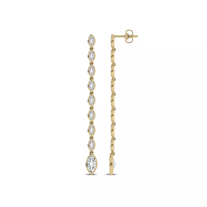 14K Yellow Gold Maravina Vine Lab Statement Drops by Christian Siriano