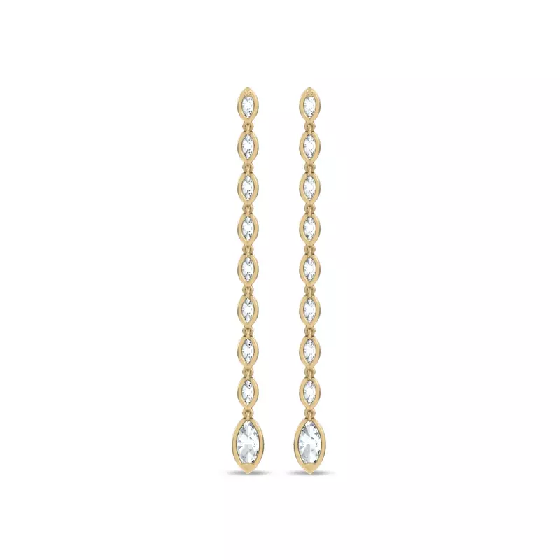 14K Yellow Gold Maravina Vine Lab Statement Drops by Christian Siriano