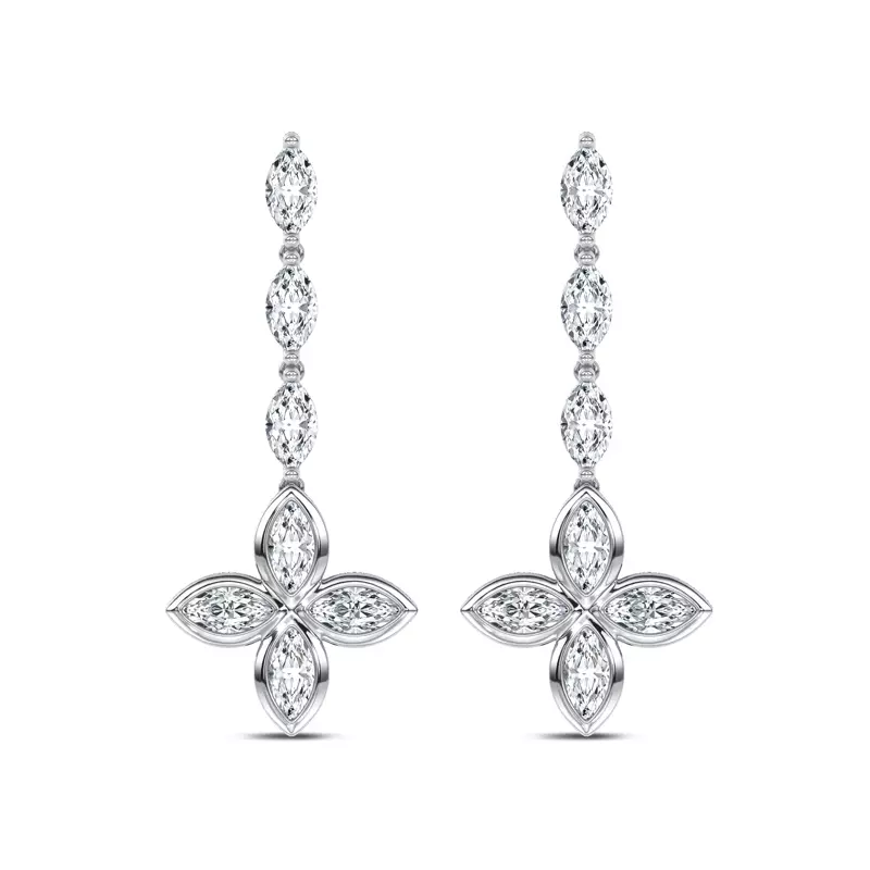 Maravina Rosette Lab Drop Earrings by Christian Siriano