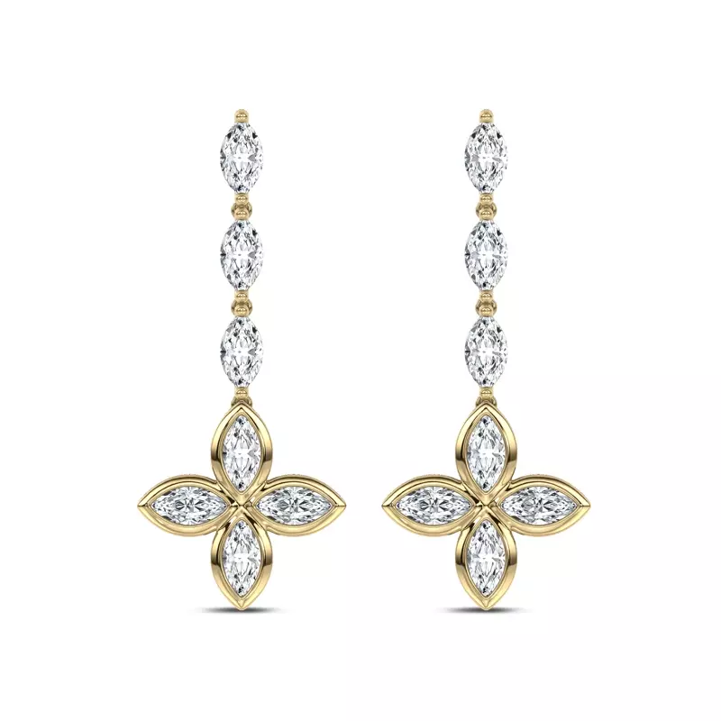 Maravina Rosette Lab Drop Earrings by Christian Siriano