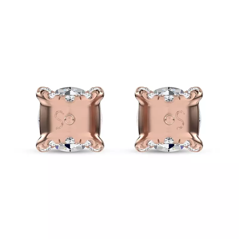 14K Rose Gold C-Prong Pavé Diamond Stud Earrings (1 ct. tw.) by Christian Siriano