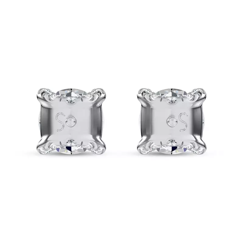14K White Gold C-Prong Pavé Diamond Stud Earrings (1 ct. tw.) by Christian Siriano