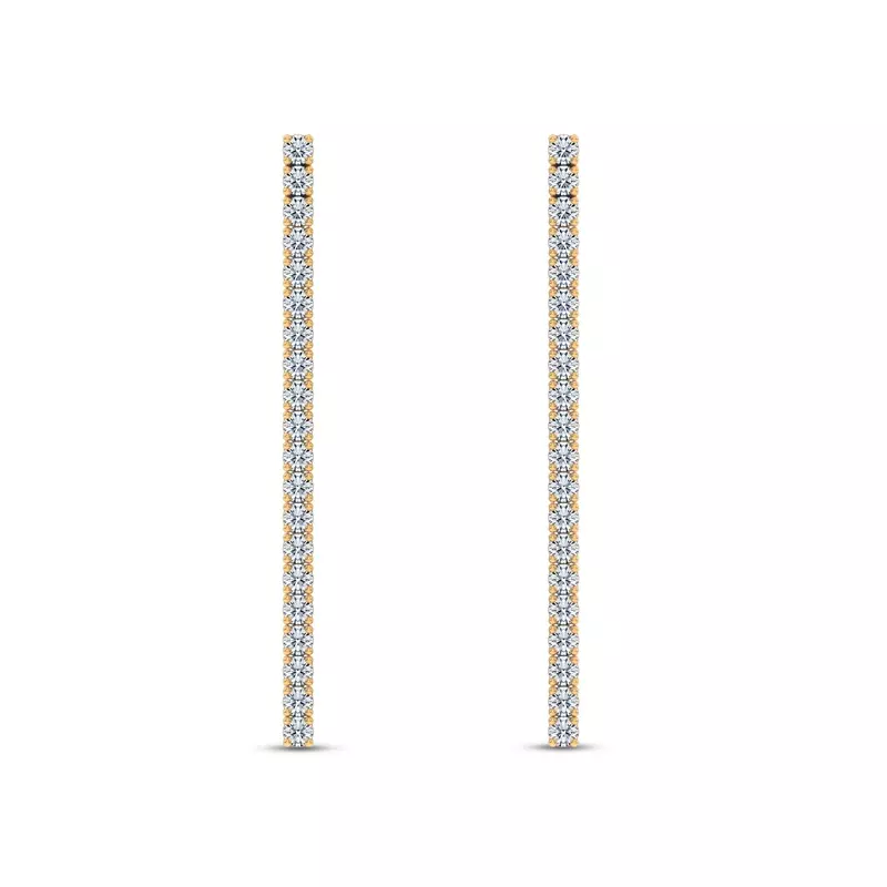 14K Yellow Gold Ligne Lab Diamond Drop Earrings (5/8 ct. tw.)