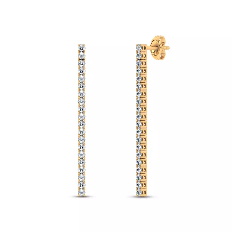 14K Yellow Gold Ligne Lab Diamond Drop Earrings (5/8 ct. tw.)