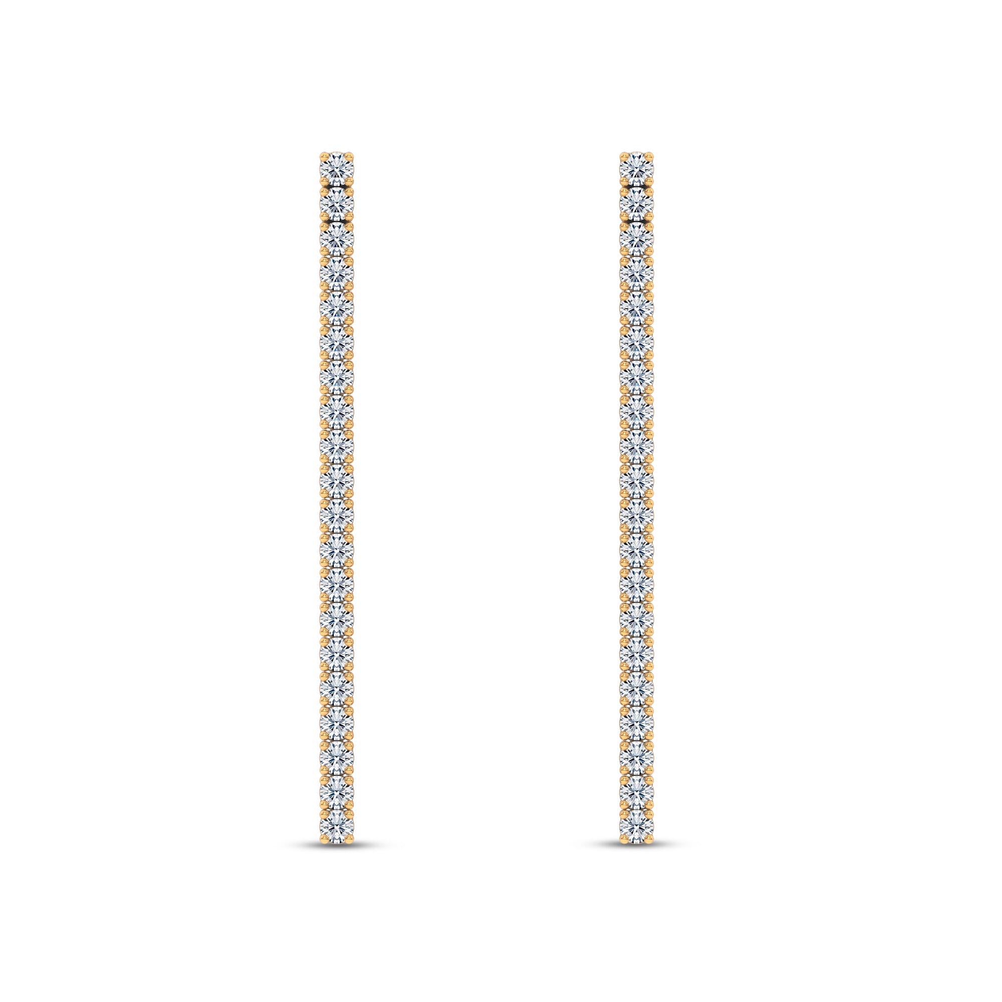 14K Yellow Gold Ligne Diamond Drop Earrings (5/8 ct. tw.)