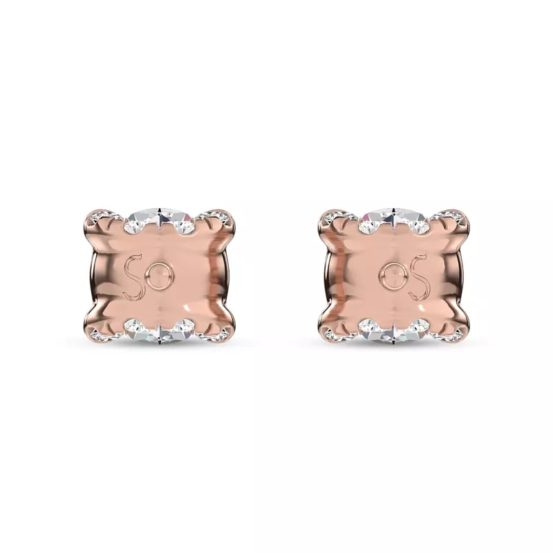 14K Rose Gold C-Prong Pavé Diamond Stud Earrings (½ ct. tw.) by Christian Siriano