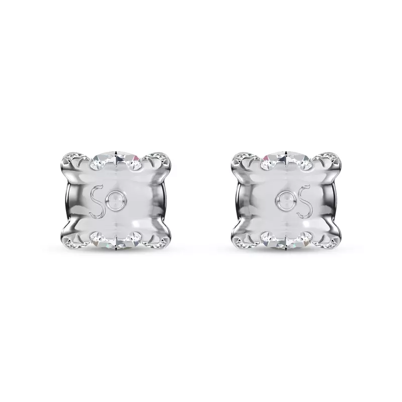 14K White Gold C-Prong Pavé Diamond Stud Earrings (½ ct. tw.) by Christian Siriano