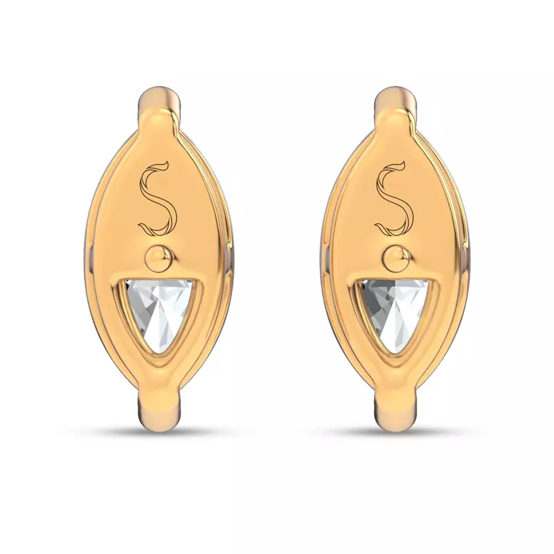 14K Yellow Gold Midnight Halo Marquise Lab Stud Earrings (2 ct. tw.) by Christian Siriano