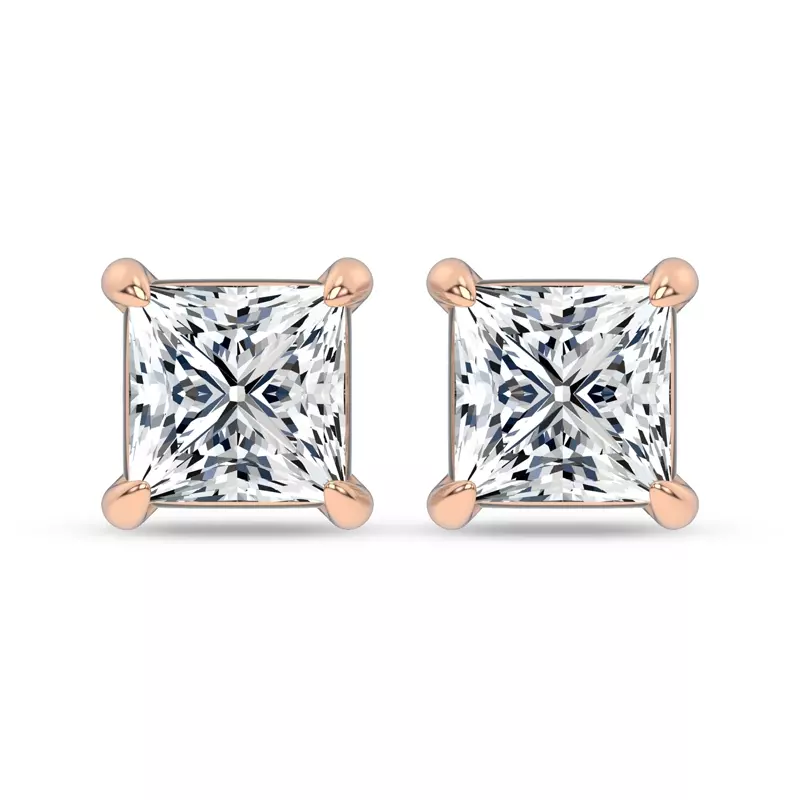 Midnight Halo Princess Lab Stud Earrings (2 ct. tw.) by Christian Siriano