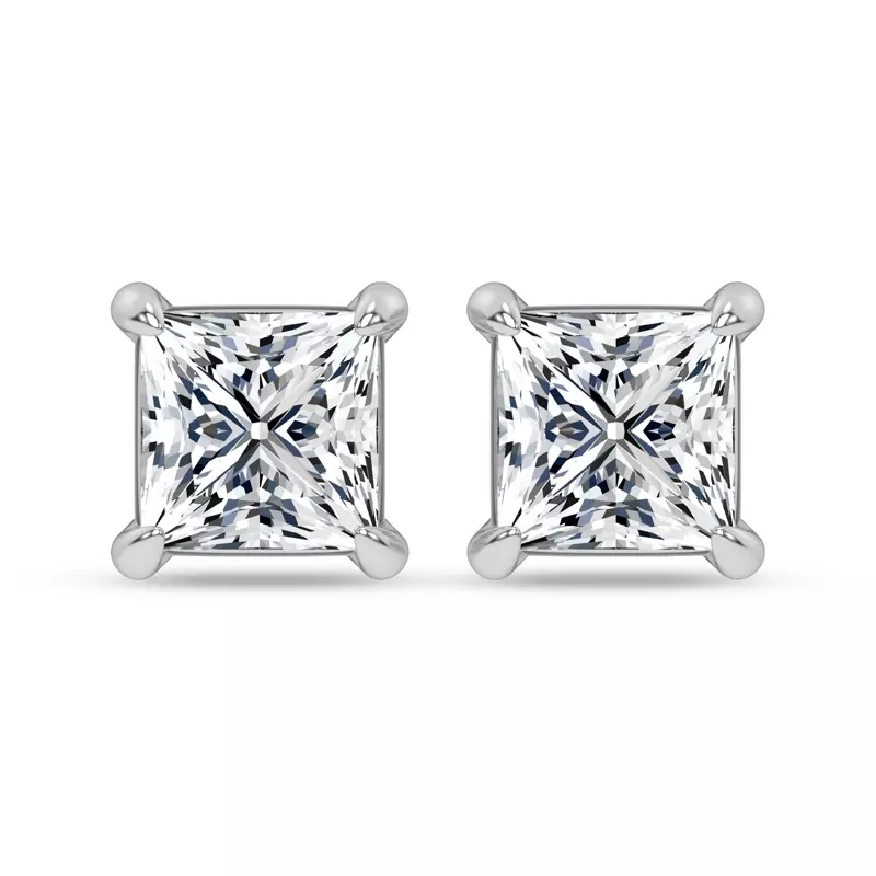 Midnight Halo Princess Lab Stud Earrings (2 ct. tw.) by Christian Siriano