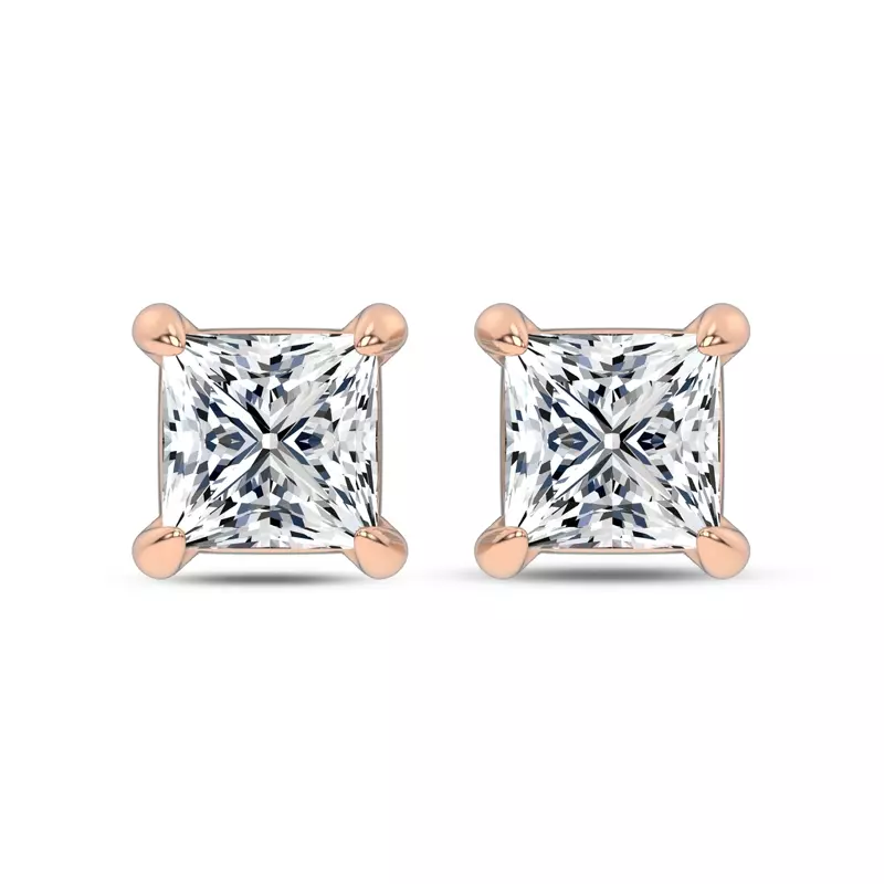 Midnight Halo Princess Lab Stud Earrings (1 ct. tw.) by Christian Siriano