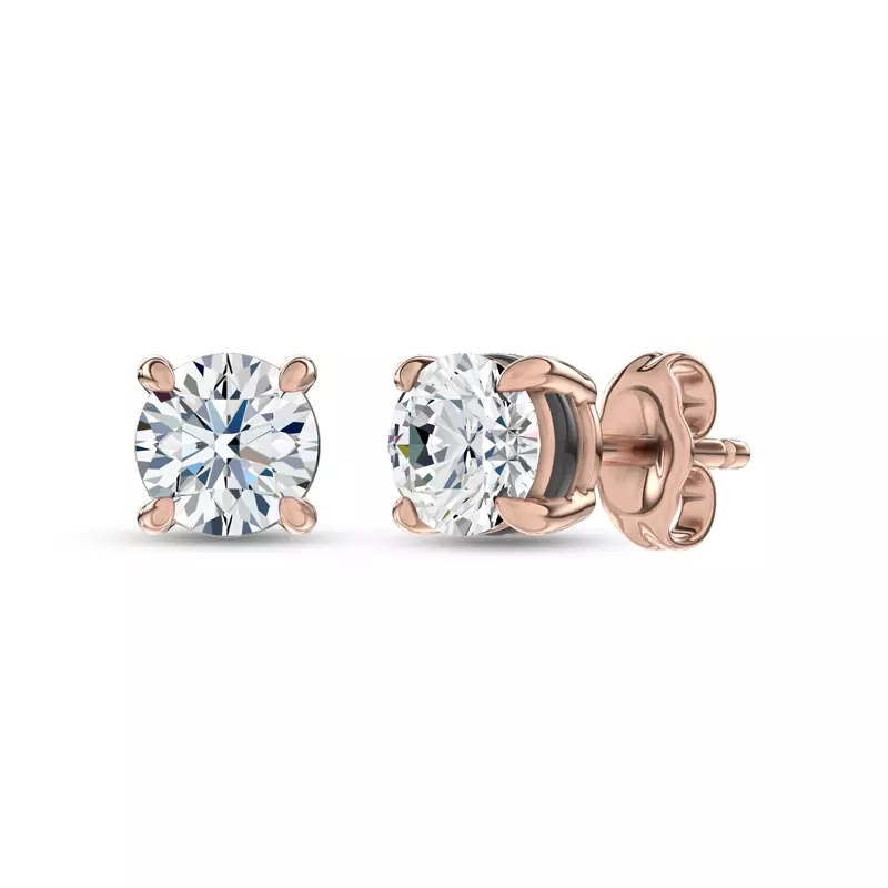 SS Round Lab Diamond Stud Earrings (1 ct. tw.)
