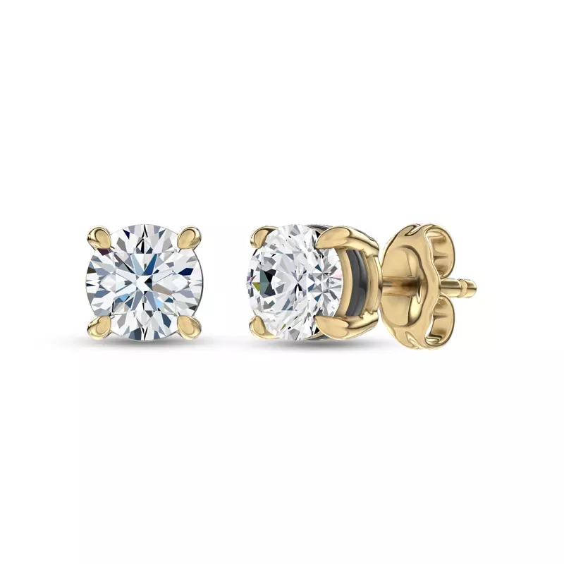 SS Round Lab Diamond Stud Earrings (1 ct. tw.)